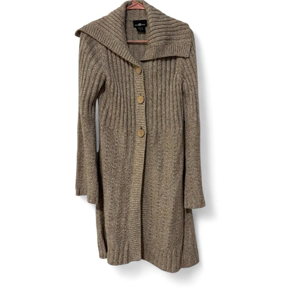 Vintage Y2K knit long split cardigan with bell sleeve Xl fits‎ like M/L